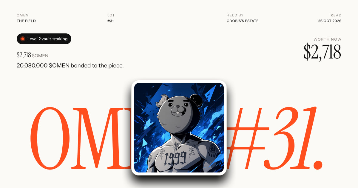 OMEN #31 · worth $2,932