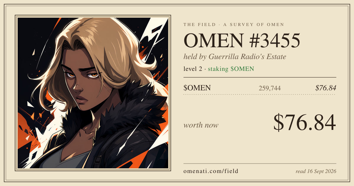 OMEN #3455 · worth $75.42